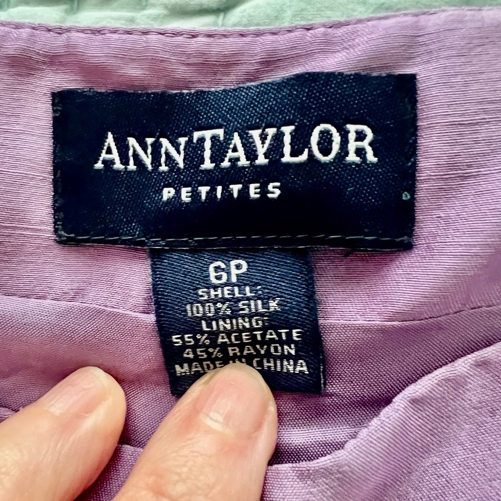 Vintage Ann Taylor raw silk pants  6P